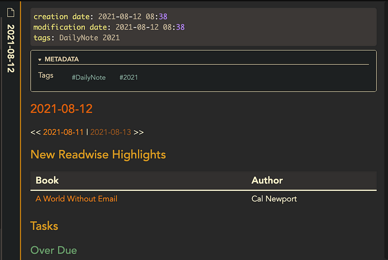 How I View My Latest Readwise Highlights in My Obsidian Daily Note